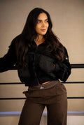 CHAQUETA BOMBER EDGE BORREGUITO NEGRO