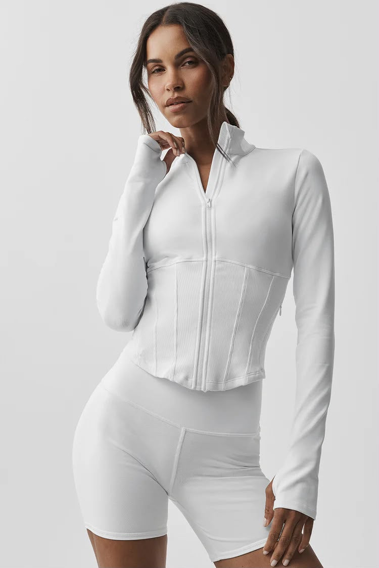 CHAQUETA TIPO CORSÉ AIRBUSH BLANCA