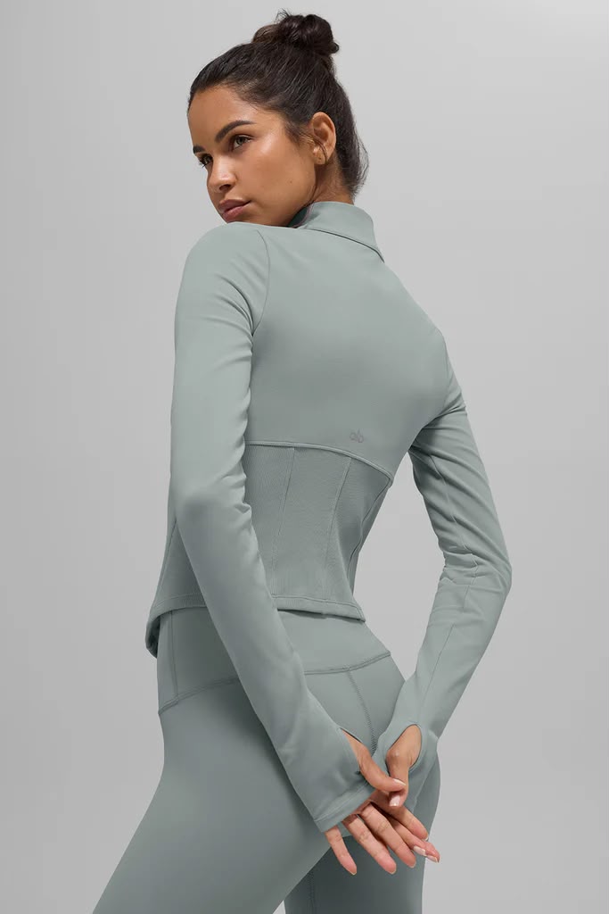 CHAQUETA TIPO CORSÉ AIRBUSH GRIS LUNAR