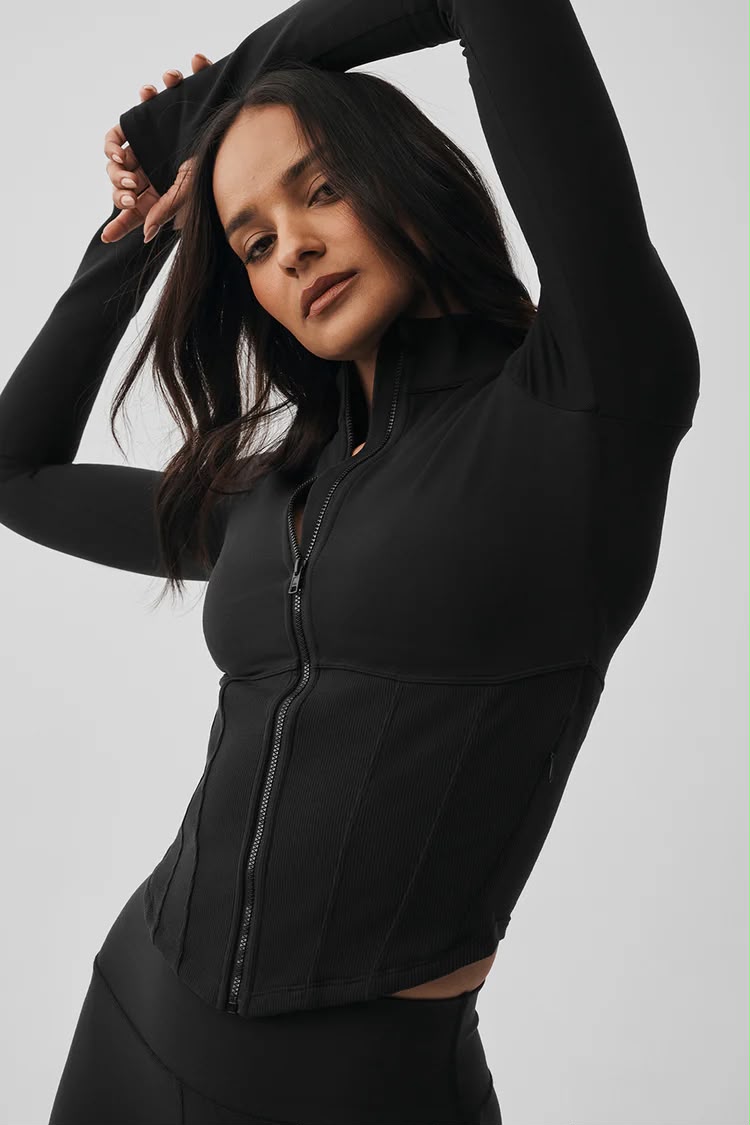 CHAQUETA TIPO CORSÉ AIRBUSH NEGRA