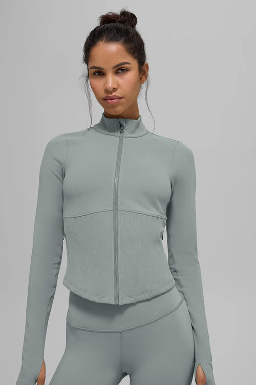 CHAQUETA TIPO CORSÉ AIRBUSH GRIS LUNAR